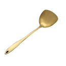 Gold Titanium Stainless Steel Cooking Utensils - gadgetooze