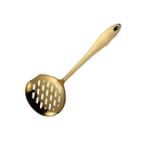 Gold Titanium Stainless Steel Cooking Utensils - gadgetooze