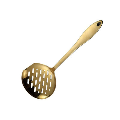 Gold Titanium Stainless Steel Cooking Utensils - gadgetooze