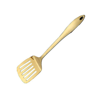 Gold Titanium Stainless Steel Cooking Utensils - gadgetooze