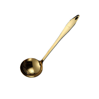 Gold Titanium Stainless Steel Cooking Utensils - gadgetooze